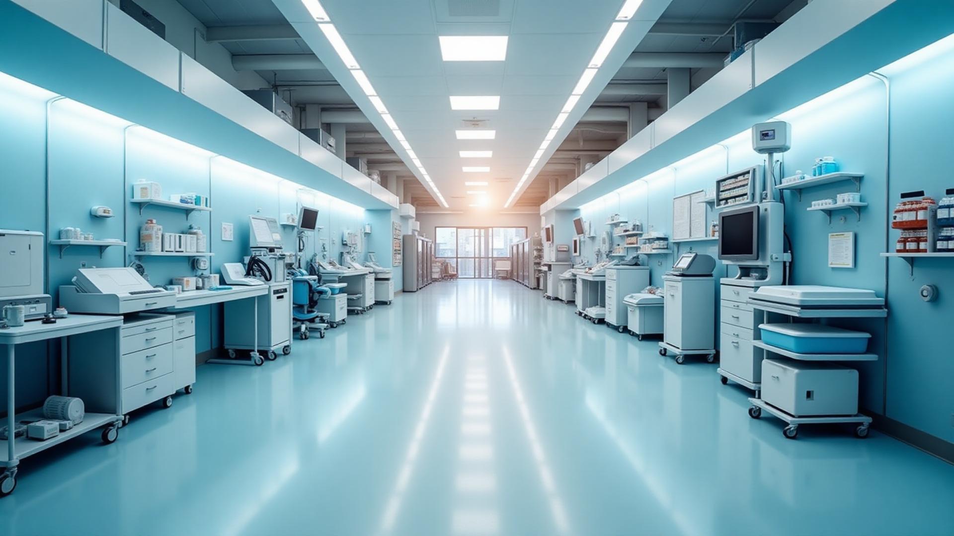 Modern medical equipment and healthcare supplies showcasing MedMarket MD's product range